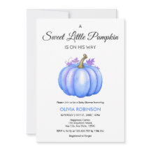 小さなカボチャ秋の秋ブルーボーイベビーシャワー