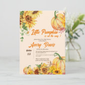 小さなカボチャ秋ボホベイビーシャワー 招待状 (スタンド正面)