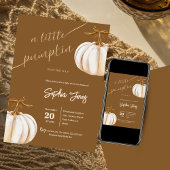 小さなカボチャ秋ボホ赤ちゃんシャワー 招待状