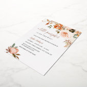 小さなカボチャ秋秋のフォイル赤ちゃんシャワー 箔招待状 (回転した状態)