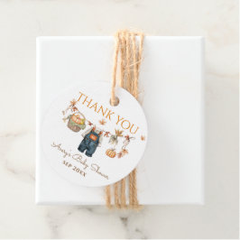 小さなカボチャ素朴ボホ秋赤ちゃんシャワー フェイバータグ