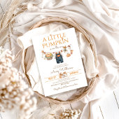 小さなカボチャ素朴ボホ秋赤ちゃんシャワー 招待状