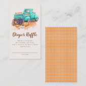 小さなカボチャ素朴秋ファームトラック エンクロージャーカード (正面/裏面)