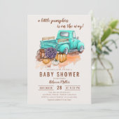 小さなカボチャ素朴秋ファームトラック 招待状 (スタンド正面)