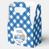 小さなカボチャ青いトラックの秋の赤ちゃんシャワー フェイバーボックス (オープン)