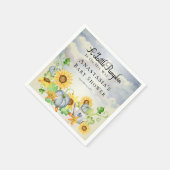 小さなカボチャ |ひまわり少年の赤ちゃんシャワー スタンダードカクテルナプキン (角)