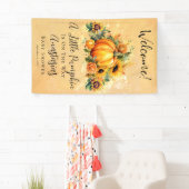 小さなカボチャ |ひまわり秋赤ちゃんシャワー 横断幕 (インサイチュ)