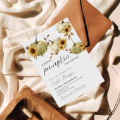 小さなカボチャ | ひまわり | 秋のベビーシャワー 招待状