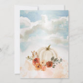 小さなカボチャ |フローラガールバーチャルベビーシャワー 招待状 (裏面)