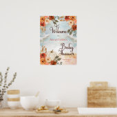 小さなカボチャ |フローラガールベビーシャワーへようこそ ポスター (キッチン)