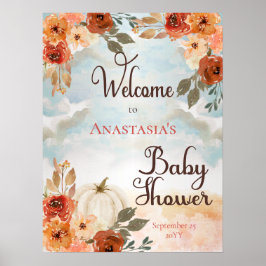 小さなカボチャ |フローラガールベビーシャワーへようこそ ポスター