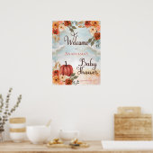 小さなカボチャ |フローラガールベビーシャワーへようこそ ポスター (キッチン)