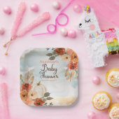 小さなカボチャ |フローラガールベビーシャワー紙 ペーパープレート (パーティー)