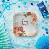 小さなカボチャ |フローラガールベビーシャワー ペーパープレート (パーティー)