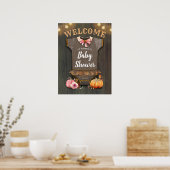 小さなカボチャ |赤ちゃんシャワー |ベビーガールバナー ポスター (キッチン)