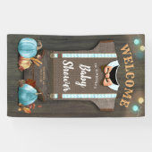 小さなカボチャ |赤ちゃんシャワー |男の赤ちゃんバナー 横断幕 (横)