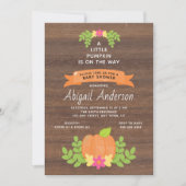 小さなカボチャ |赤素朴ちゃんシャワー 招待状 (正面)