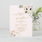 小さなカボチャBohoベビーシャワーガール招待状 招待状 (スタンド正面)