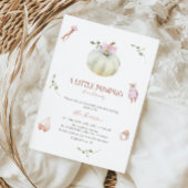 小さなカボチャbohoヴィンテージトイベビシャワー 招待状