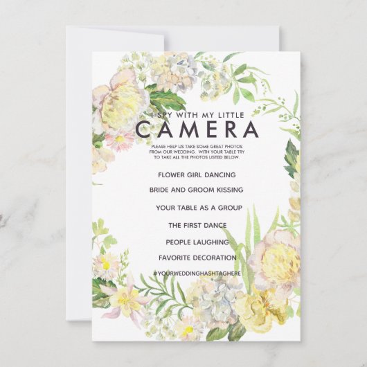 小さなカメラのゲームで結婚スパイする 招待状 (正面)