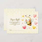 小さなカラフルハチミツバチ赤ちゃんシャワーかわいい エンクロージャーカード (正面/裏面)