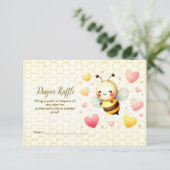 小さなカラフルハチミツバチ赤ちゃんシャワーかわいい エンクロージャーカード (スタンド正面)