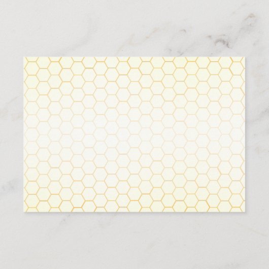 小さなカラフルハチミツバチ赤ちゃんシャワーかわいい エンクロージャーカード (裏面)