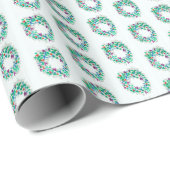 小さなカラフルリース ラッピングペーパー (ロールコーナー)