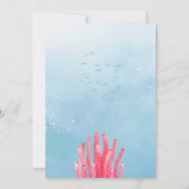 小さなカラフル人魚の赤ちゃんシャワー 招待状 (裏面)