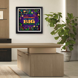 小さなカラフル変化の教室をインスパイアスター ポスター