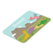 小さなカラフル子供のための可愛い恐竜 マグネット (左側)