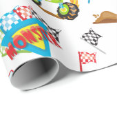 小さなカラフル少年モンスタートラックパターン ラッピングペーパー (ロールコーナー)