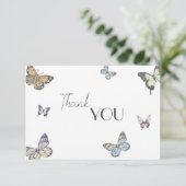 小さなカラフル蝶の赤ちゃんシャワー サンキューカード (スタンド正面)
