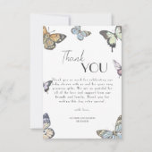 小さなカラフル蝶の赤ちゃんシャワー サンキューカード (正面)