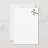 小さなカラフル蝶の赤ちゃんシャワー サンキューカード (裏面)