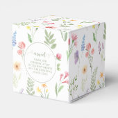 小さなカラフル野花の赤ちゃん女の子シャワー フェイバーボックス (裏面サイド)
