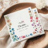 小さなカラフル野草フローラの赤ちゃんシャワー スタンダードカクテルナプキン