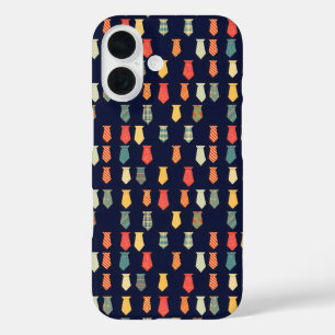 小さなカラフルTiesパターン iPhone 16ケース