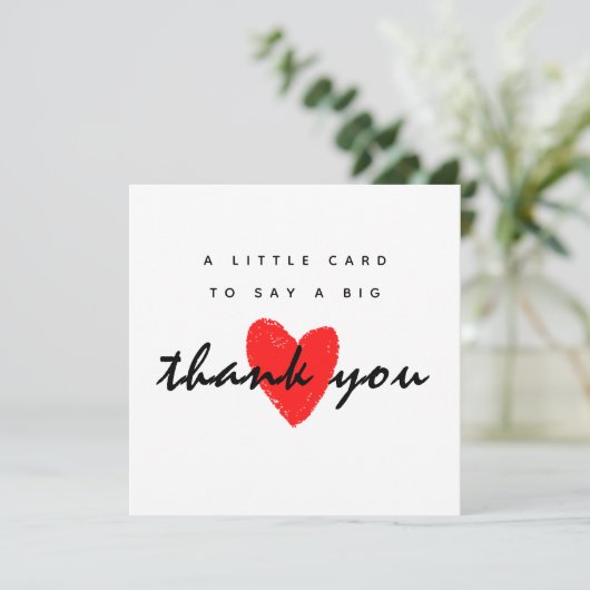 小さなカードが大きなサンキューことシンプルを感謝していお前 サンキューカード (スタンド正面)