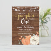 小さなカ素朴ボチャが一つの誕生日 招待状 (スタンド正面)