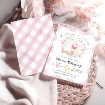 小さなガチョウが彼女の方法ベビーシャワー招待状