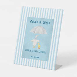 小さなガチョウが途中でベビーカードとギフト 台座サイン