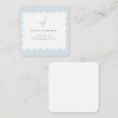 小さなガチョウの手描き鱗片状の名刺 スクエア名刺 (正面/裏面)