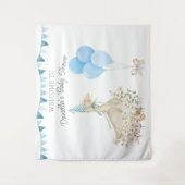 小さなガチョウの男の子の赤ちゃんシャワー タペストリー (正面)