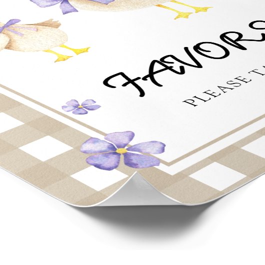 小さなガチョウの赤ん坊のシャワーの好意 ポスター (角)