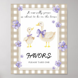 小さなガチョウの赤ん坊のシャワーの好意 ポスター