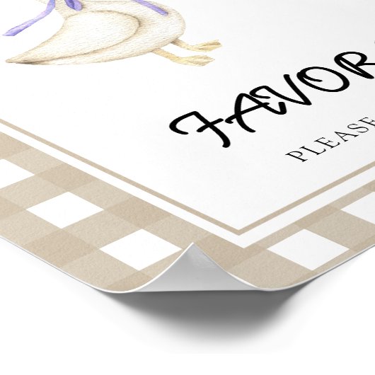 小さなガチョウの赤ん坊のシャワーの好意 ポスター (角)