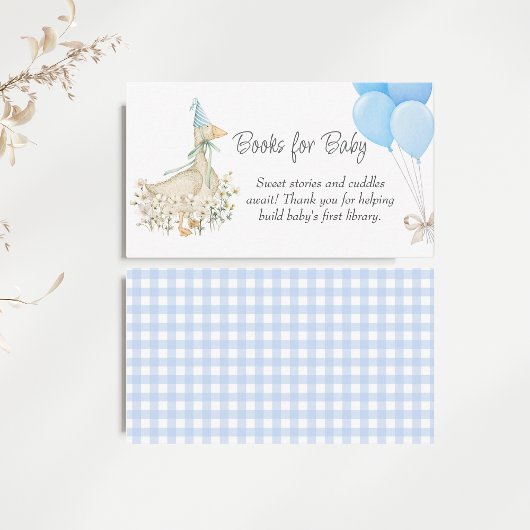 小さなガチョウ野草の赤ちゃんシャワー本ベビー エンクロージャーカード