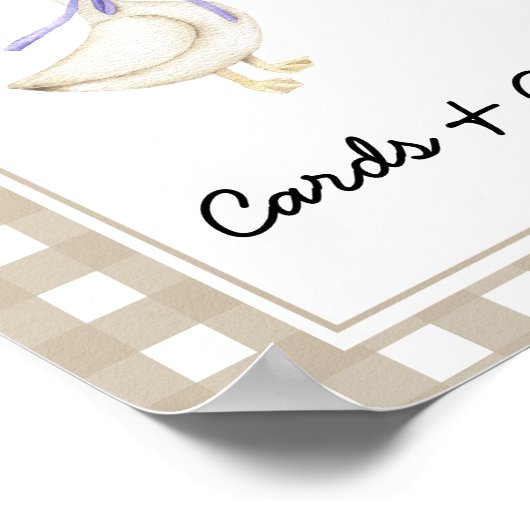 小さなガチョウ – カードとギフト赤ちゃんシャワー ポスター (角)