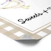 小さなガチョウ – 甘い菓子とベビーシャワー ポスター (角)